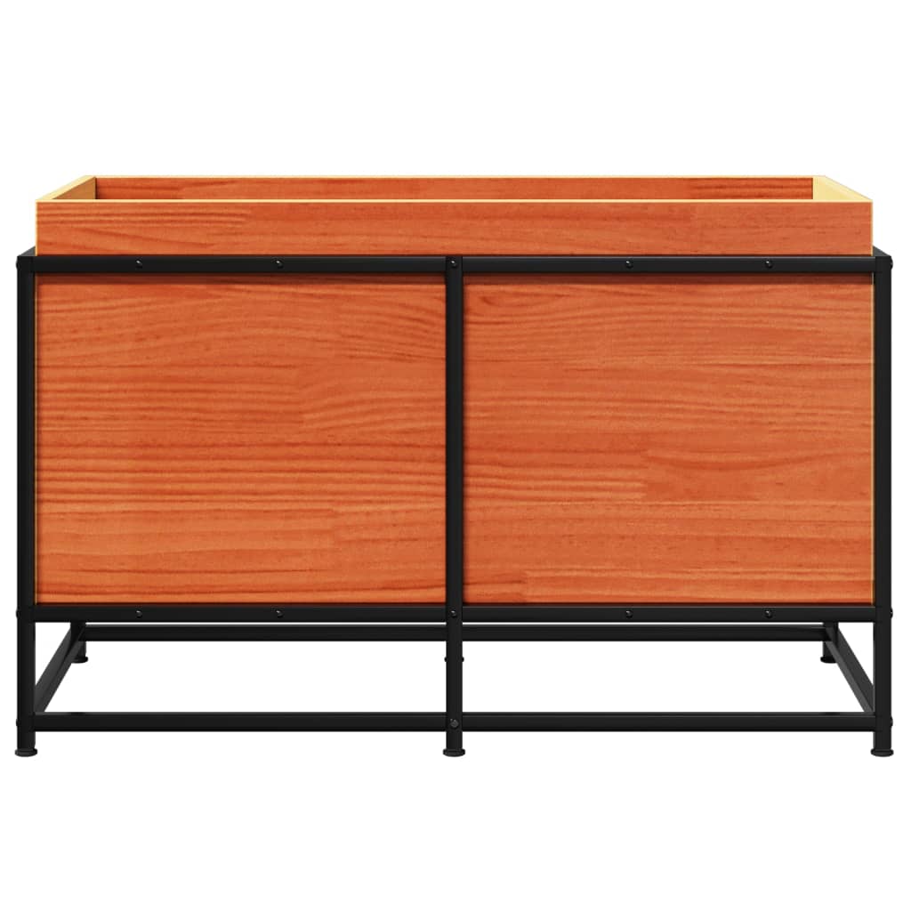 Fioriera Giardino Marrone Cera 80x40x50 cm Legno Massello Pino - homemem39