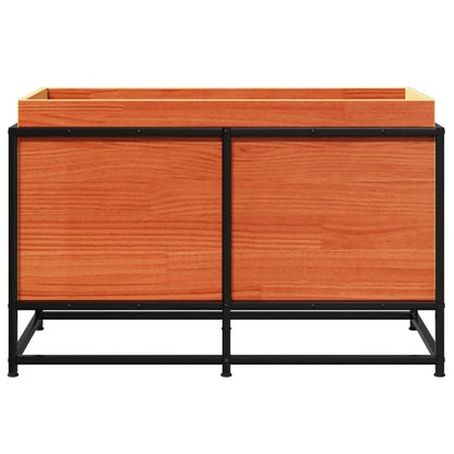 Fioriera Giardino Marrone Cera 80x40x50 cm Legno Massello Pino - homemem39