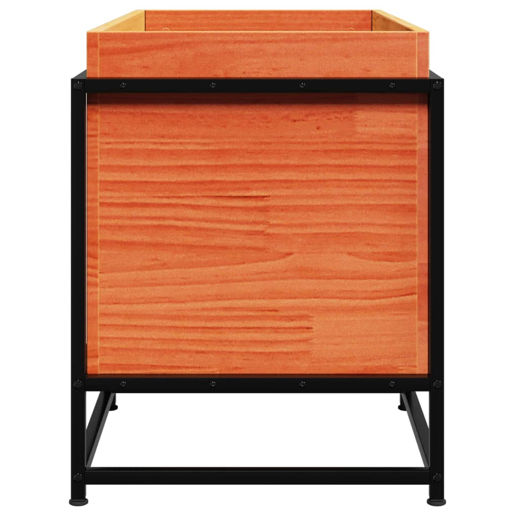 Fioriera Giardino Marrone Cera 80x40x50 cm Legno Massello Pino - homemem39