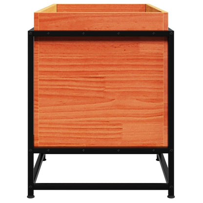 Fioriera Giardino Marrone Cera 80x40x50 cm Legno Massello Pino - homemem39