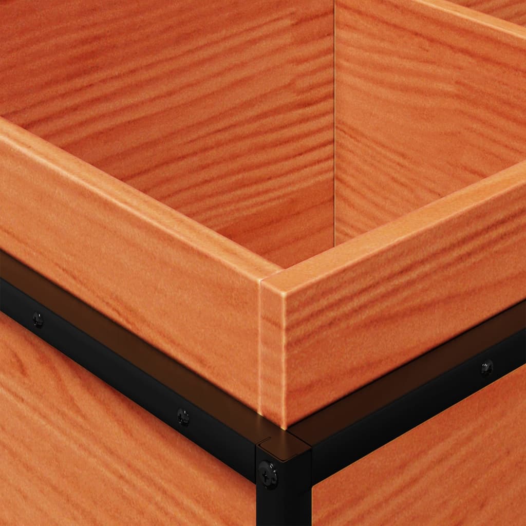 Fioriera Giardino Marrone Cera 80x40x50 cm Legno Massello Pino - homemem39