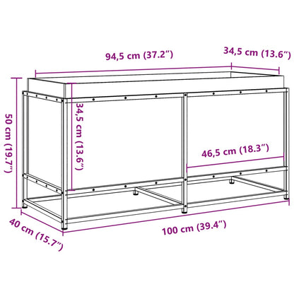Fioriera da Giardino 100x40x50 cm in Legno di Pino Impregnato - homemem39