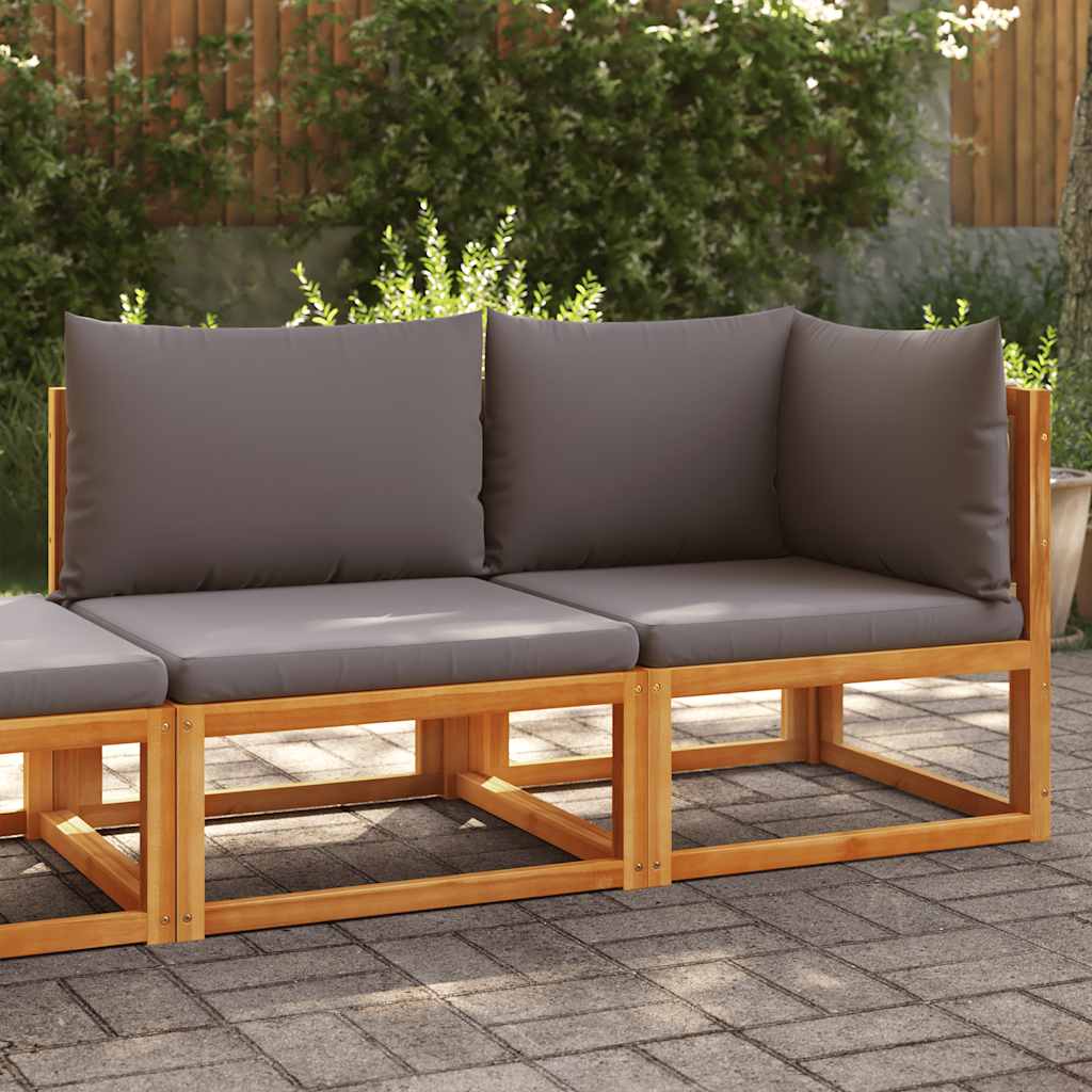 Divano da giardino con cuscini 2 posti in legno di acacia e corda | homemem39