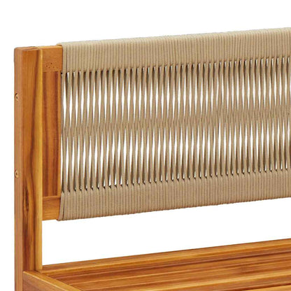 Divano da giardino angolare con cuscini in legno di acacia e corda | homemem39