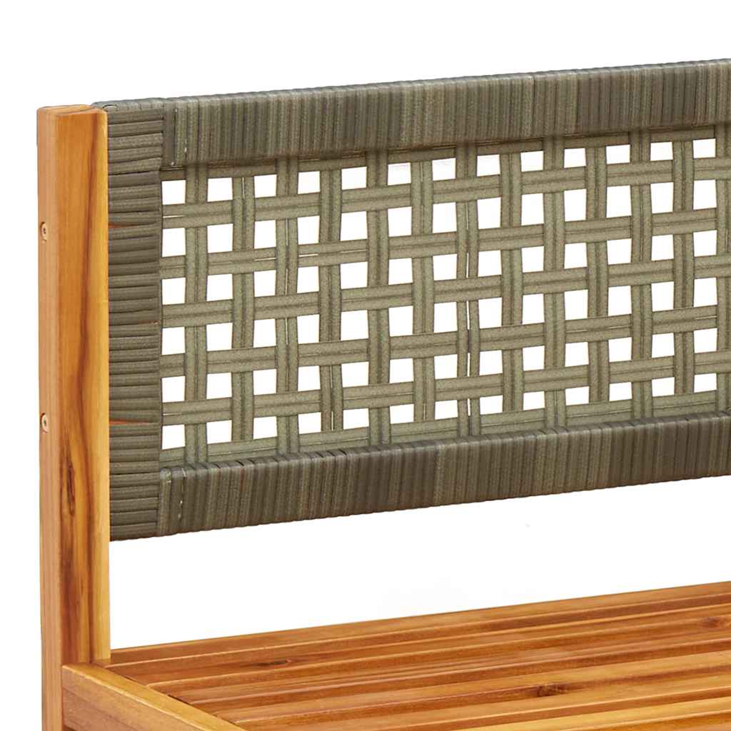 Set di divani da giardino 3 pezzi con cuscini in legno di acacia e rattan | homemem39