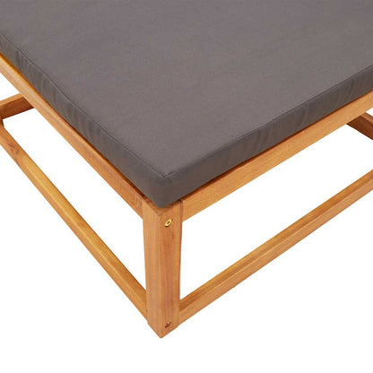 Set di divani da giardino 3 pezzi con cuscini in legno di acacia e rattan | homemem39