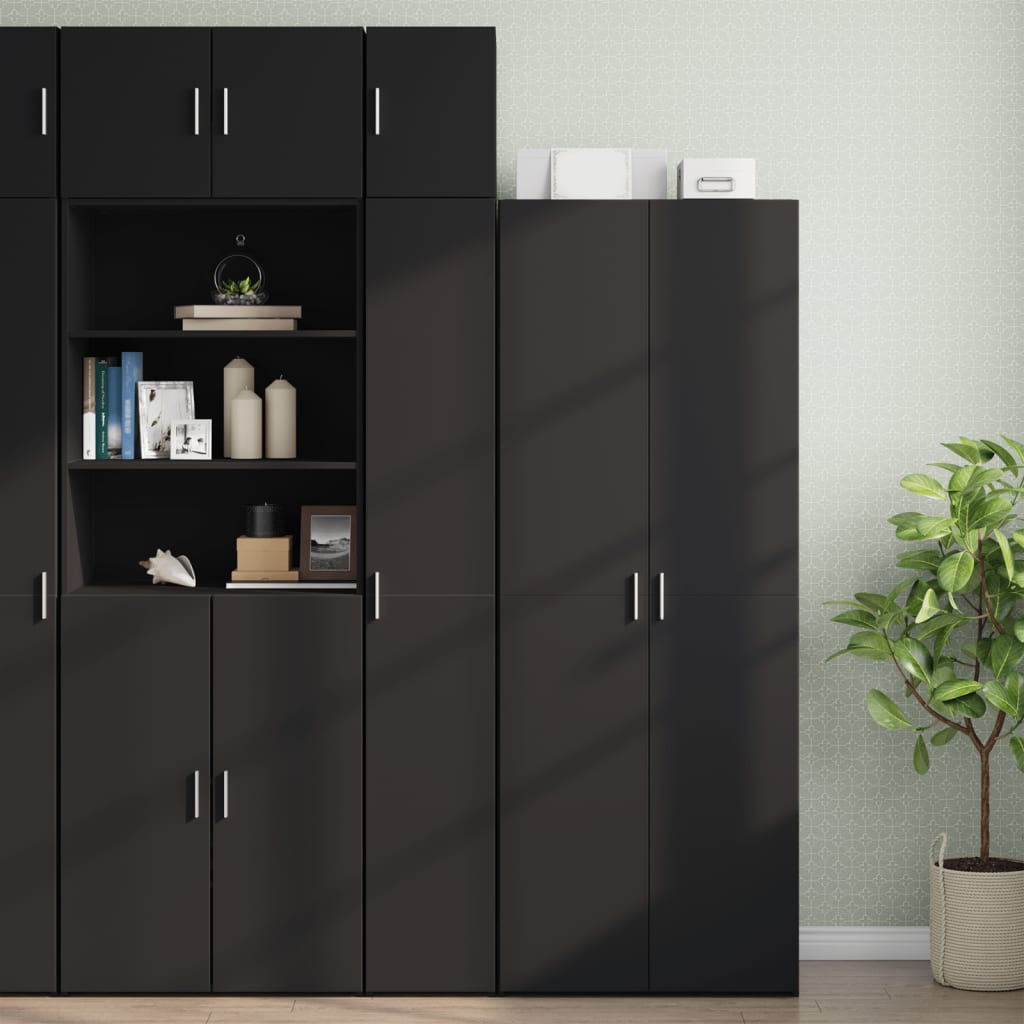 Mobile a Parete Nero 30x42,5x40 cm in Legno Multistrato | homemem39