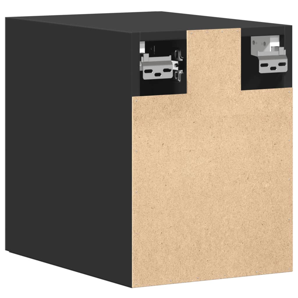 Mobile a Parete Nero 30x42,5x40 cm in Legno Multistrato | homemem39