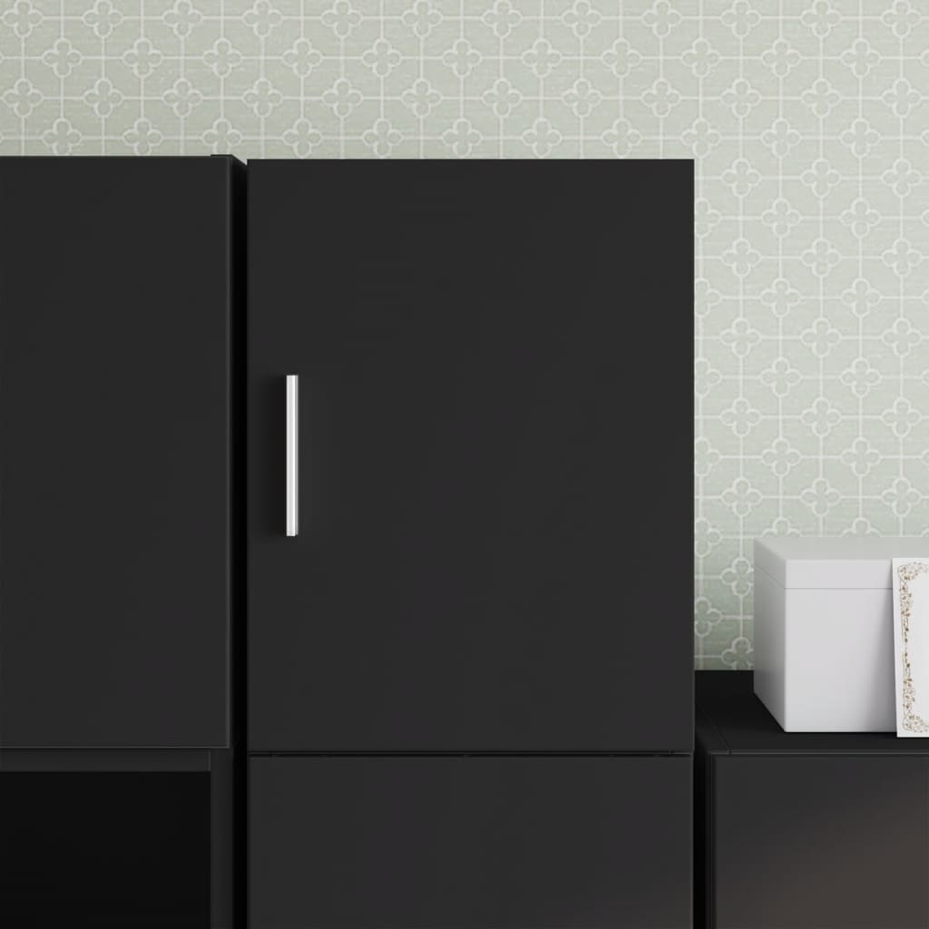 Mobile a Parete Nero 30x42,5x40 cm in Legno Multistrato - homemem39