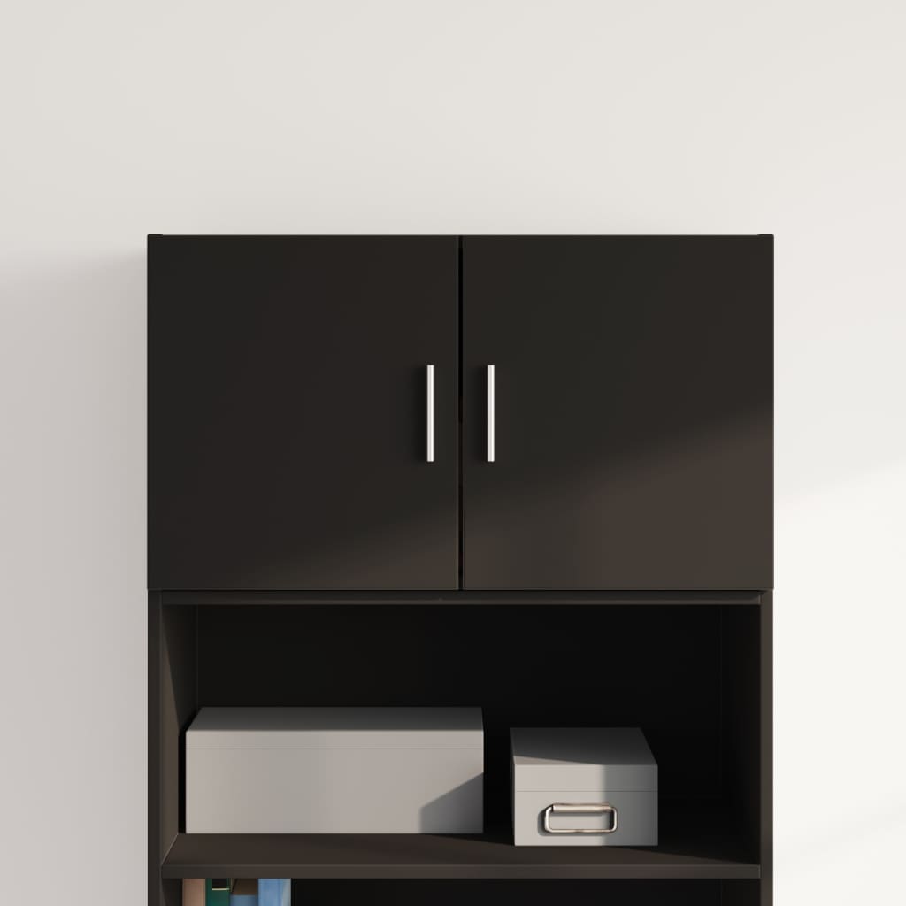 Mobile a Parete Nero 70x42,5x40 cm in Legno Multistrato - homemem39