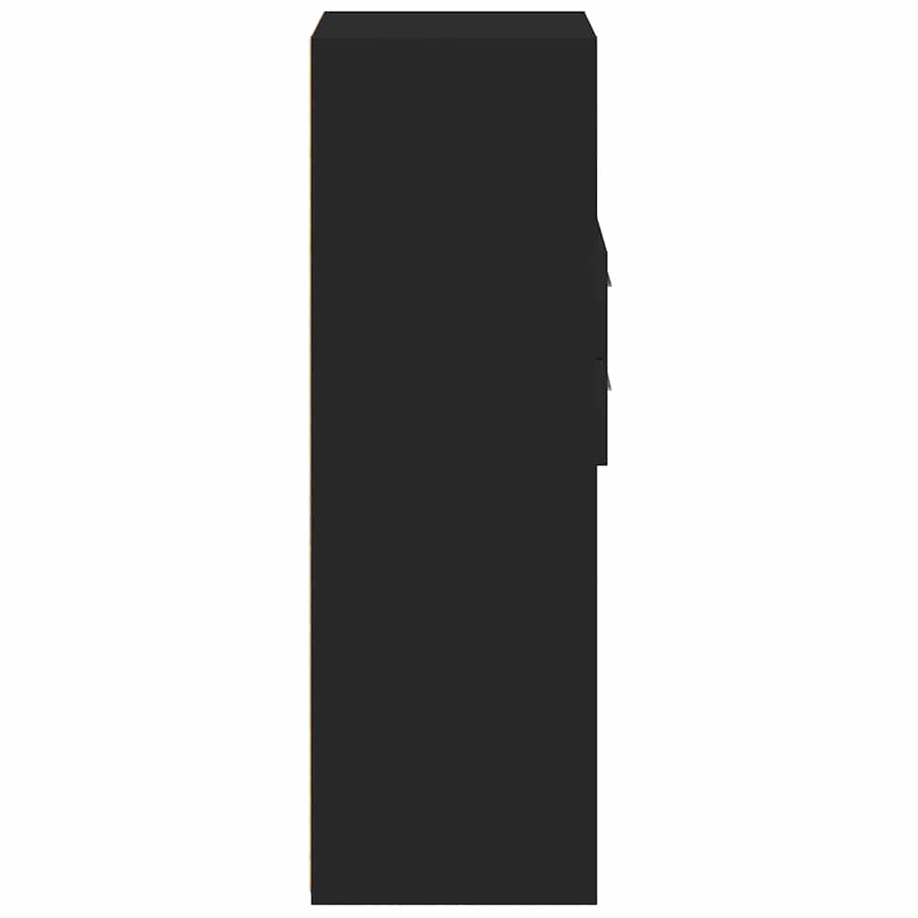 Credenza Nera 30x42,5x124 cm in Legno Multistrato - homemem39