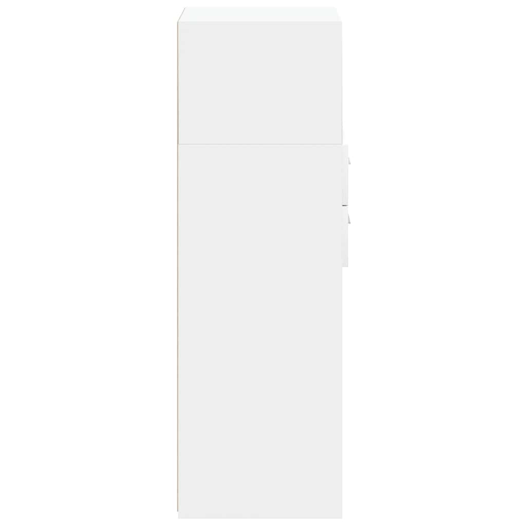 Credenza Bianca 40x42,5x124 cm in Legno Multistrato - homemem39