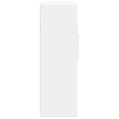 Credenza Bianca 40x42,5x124 cm in Legno Multistrato - homemem39