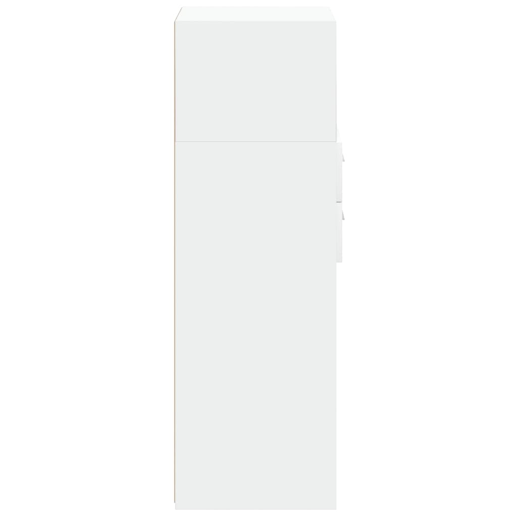 Credenza Bianca 45x42,5x124 cm in Legno Multistrato - homemem39