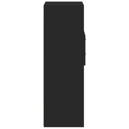 Credenza Nera 45x42,5x124 cm in Legno Multistrato - homemem39