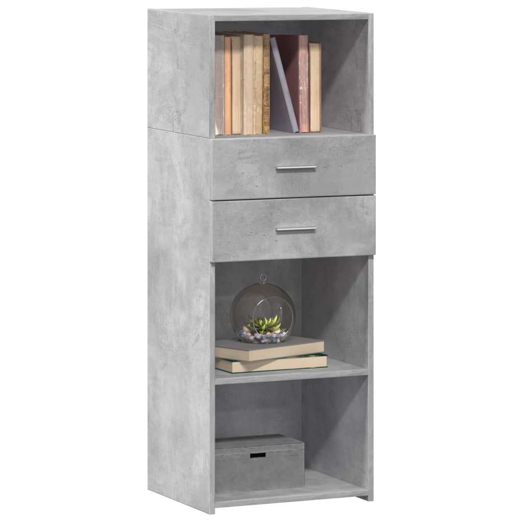 Credenza Grigio Cemento 45x42,5x124 cm in Legno Multistrato - homemem39