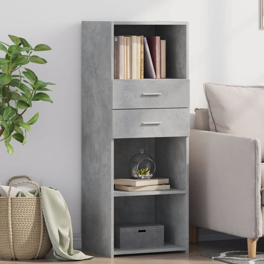 Credenza Grigio Cemento 45x42,5x124 cm in Legno Multistrato - homemem39