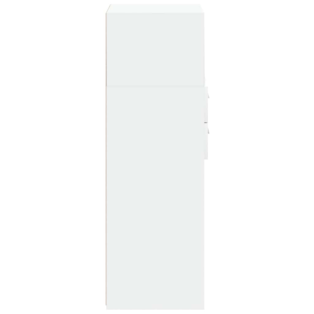 Credenza Bianca 50x42,5x124 cm in Legno Multistrato - homemem39