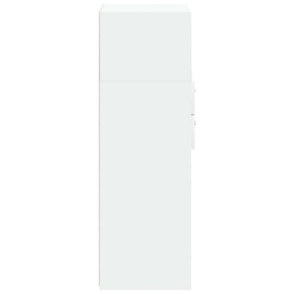 Credenza Bianca 50x42,5x124 cm in Legno Multistrato - homemem39