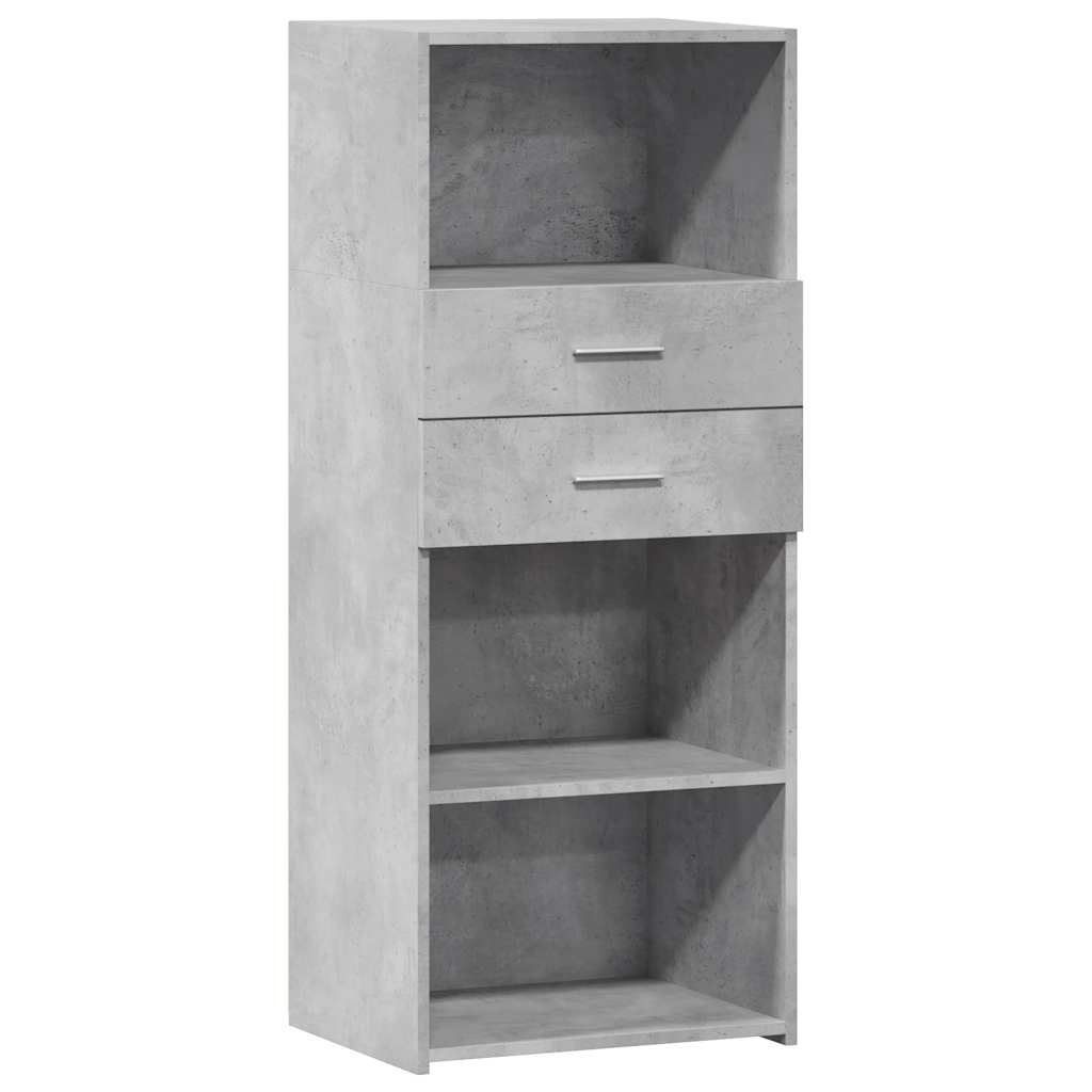 Credenza Grigio Cemento 50x42,5x124 cm in Legno Multistrato - homemem39