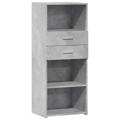 Credenza Grigio Cemento 50x42,5x124 cm in Legno Multistrato - homemem39
