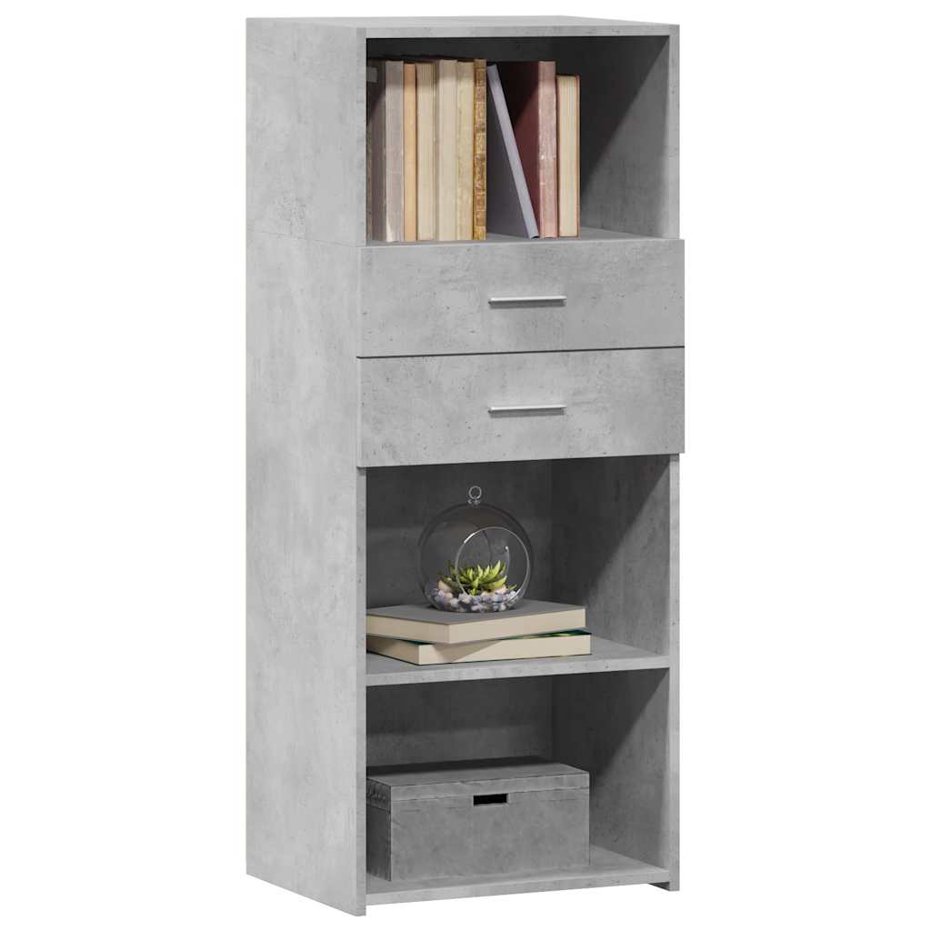 Credenza Grigio Cemento 50x42,5x124 cm in Legno Multistrato - homemem39