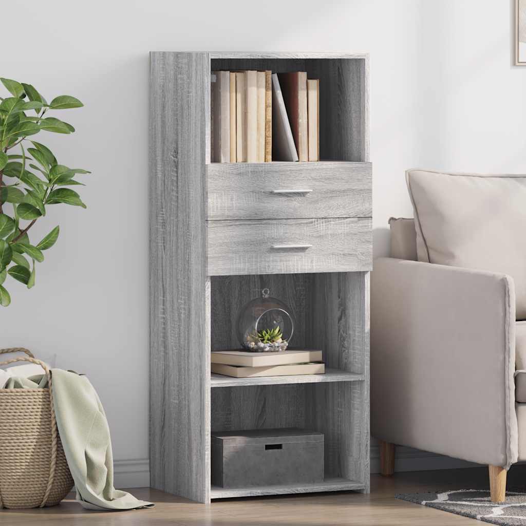 Credenza Grigio Sonoma 50x42,5x124 cm in Legno Multistrato - homemem39