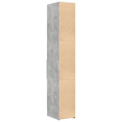 Credenza Grigio Cemento 30x42,5x185 cm in Legno Multistrato - homemem39