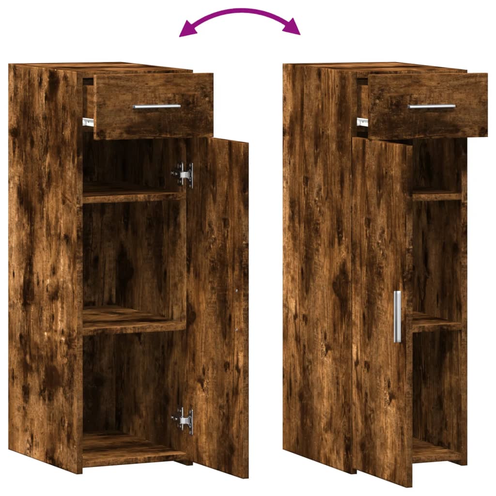 Credenza Rovere Fumo 30x42,5x93 cm in Legno Multistrato - homemem39