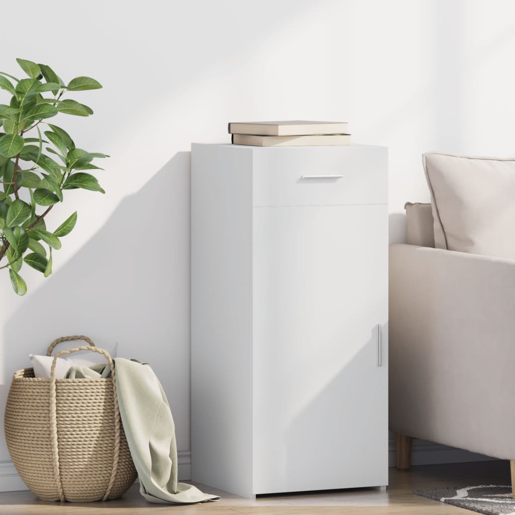 Credenza Bianca 40x42,5x93 cm in Legno Multistrato - homemem39