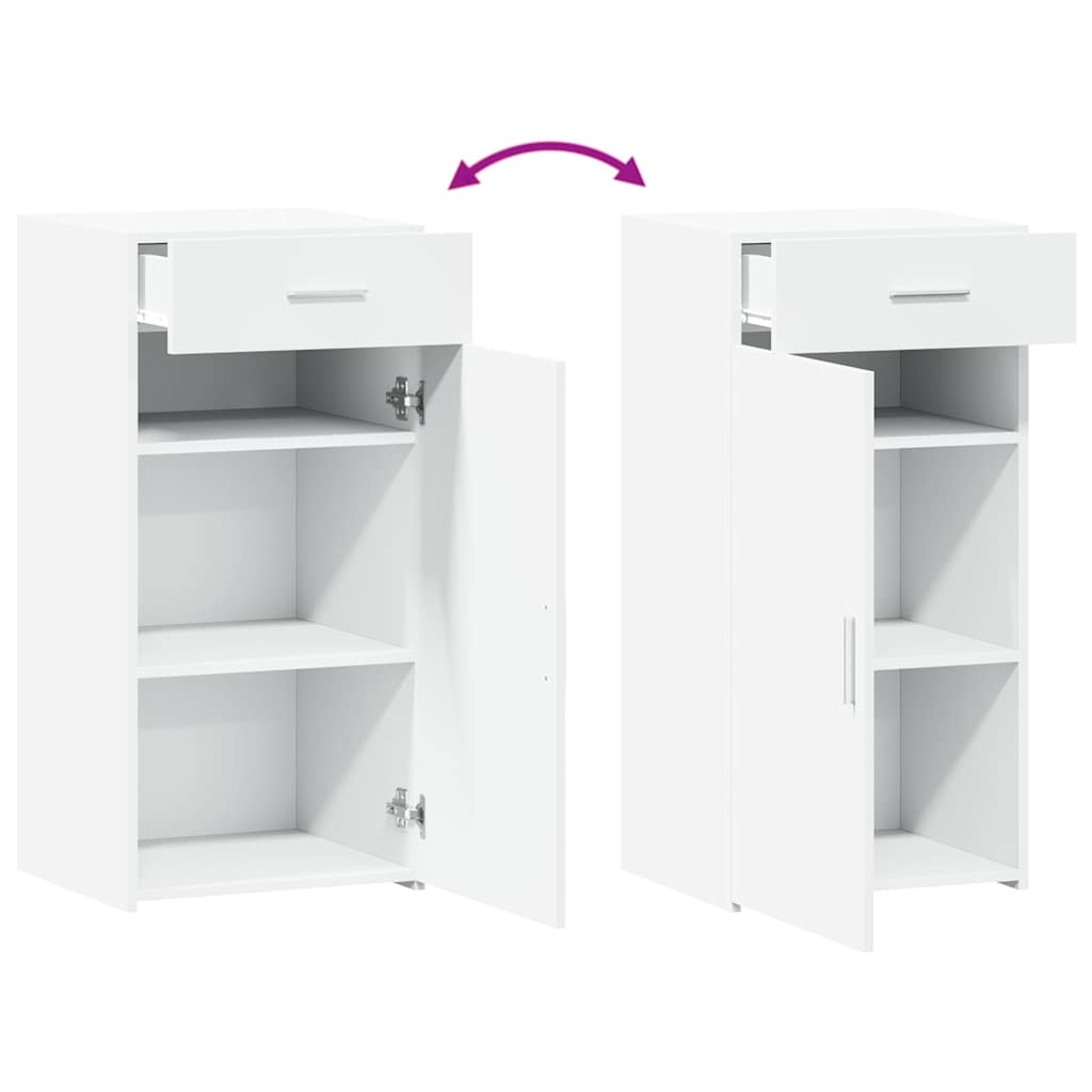 Credenza Bianca 45x42,5x93 cm in Legno Multistrato - homemem39