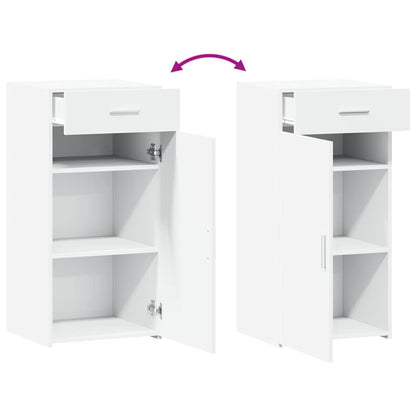 Credenza Bianca 45x42,5x93 cm in Legno Multistrato - homemem39