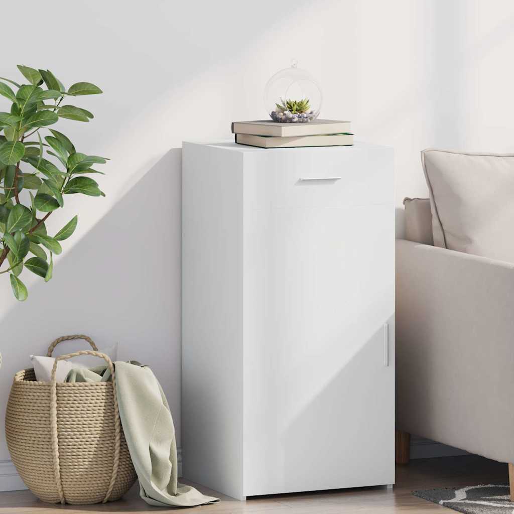 Credenza Bianca 45x42,5x93 cm in Legno Multistrato - homemem39