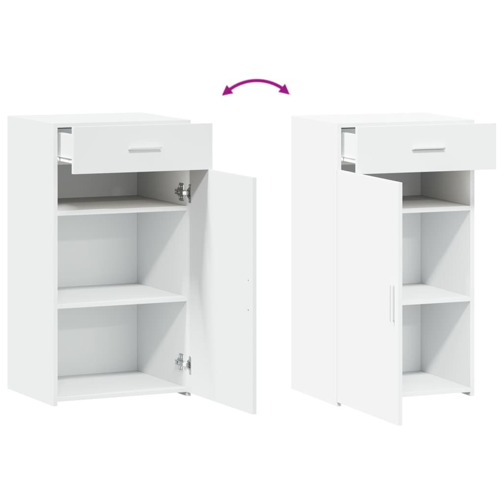 Credenza Bianca 50x42,5x93 cm in Legno Multistrato - homemem39