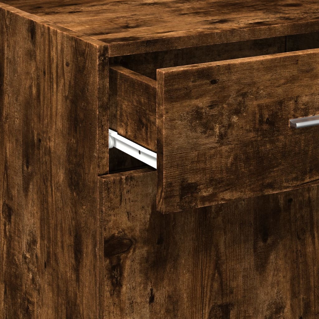 Credenza Rovere Fumo 50x42,5x93 cm in Legno Multistrato - homemem39