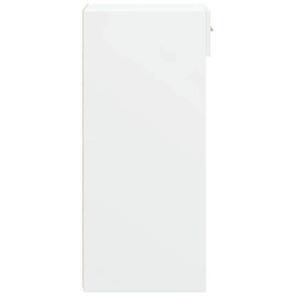 Credenza Bianca 30x42,5x93 cm in Legno Multistrato - homemem39