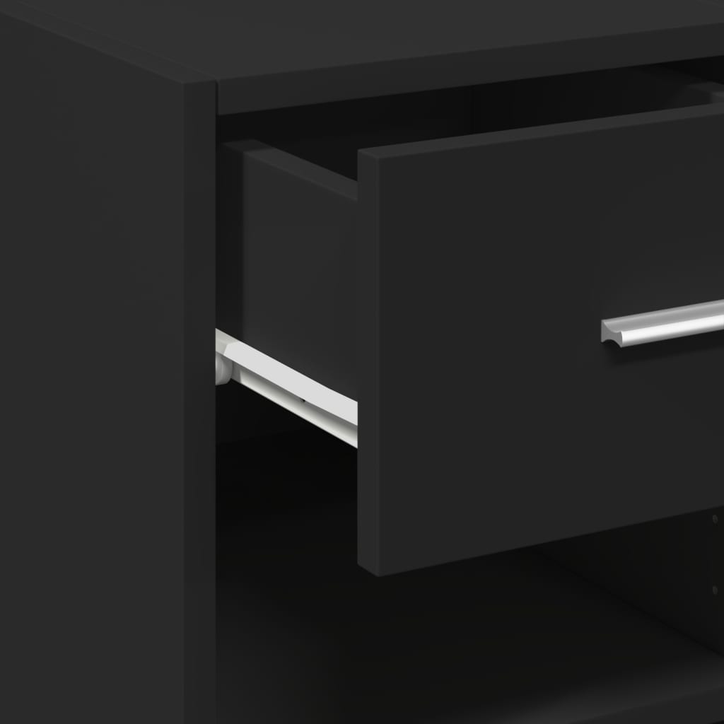 Credenza Nera 40x42,5x93 in Legno Multistrato - homemem39