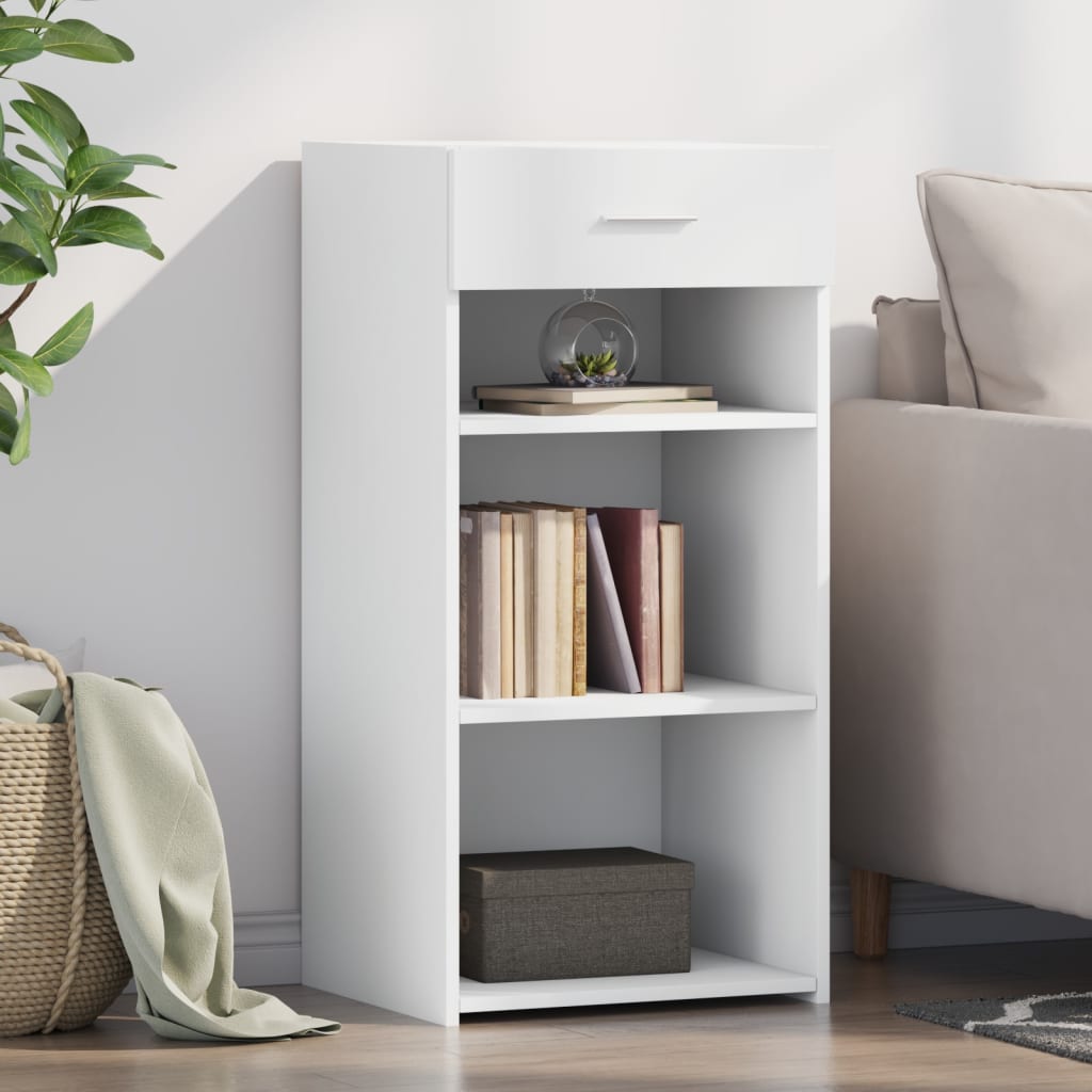 Credenza Bianca 45x42,5x93 cm in Legno Multistrato - homemem39