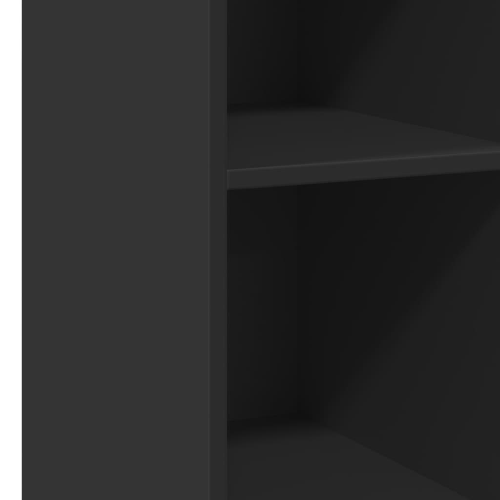 Credenza Nera 30x41x93 cm in Legno Multistrato - homemem39