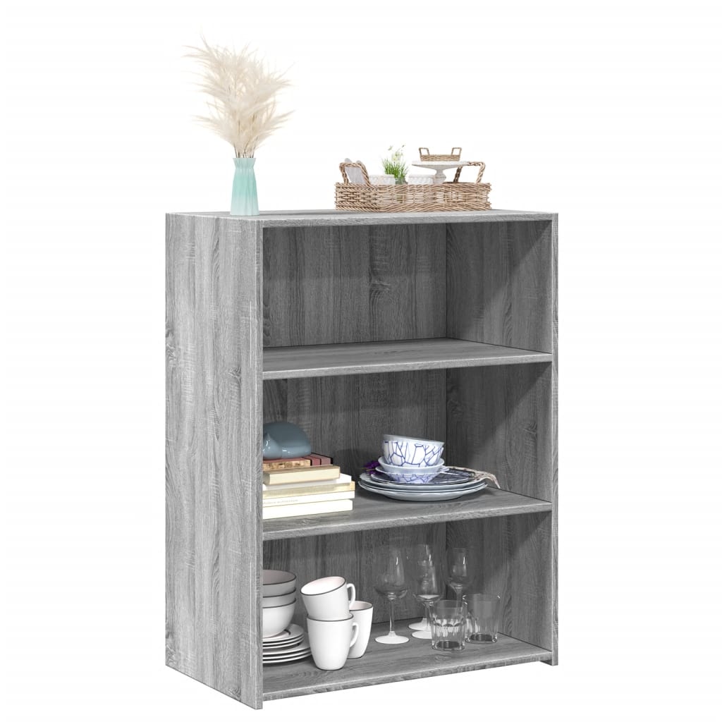 Credenza Grigio Sonoma 70x41x93 cm in Legno Multistrato - homemem39