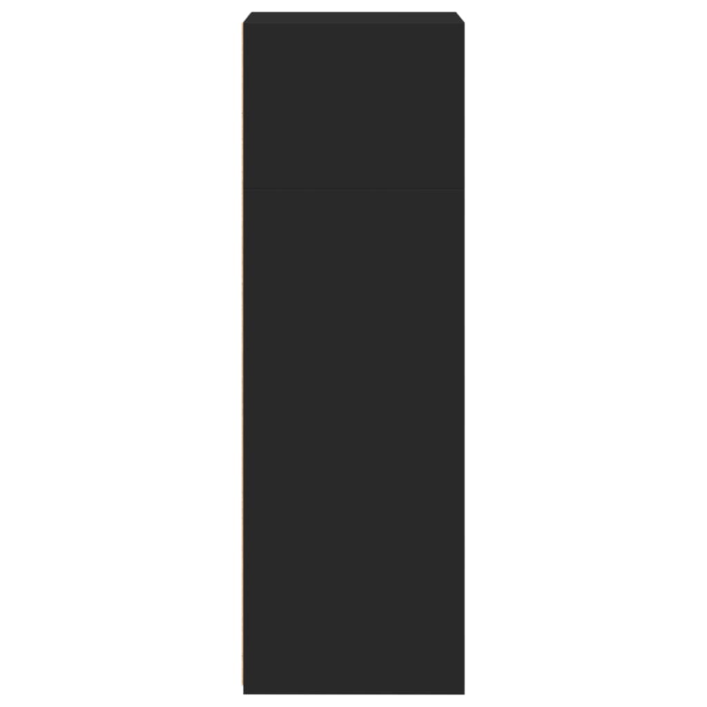 Credenza Nera 45x41x124cm in Legno Multistrato - homemem39