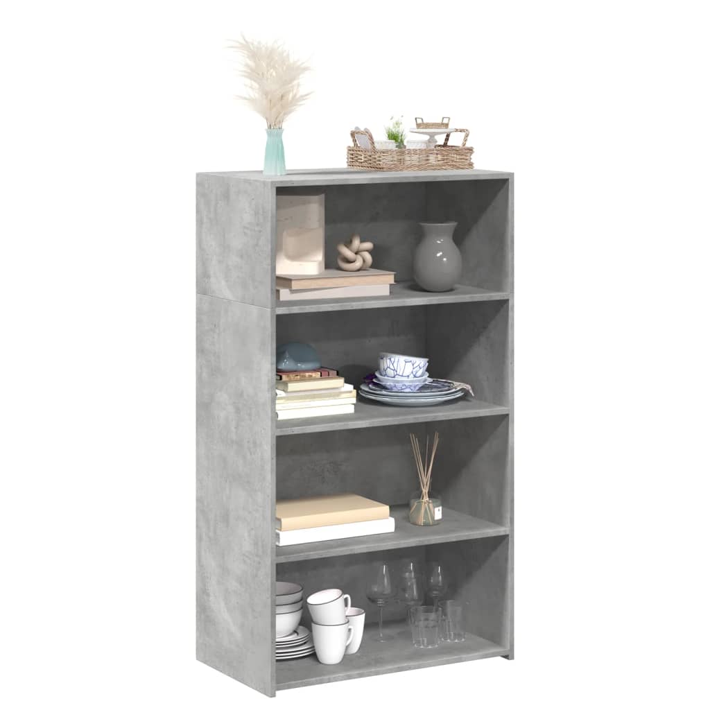 Credenza Grigio Cemento 70x41x124 cm in Legno Multistrato - homemem39