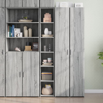 Credenza Grigio Sonoma 30x41x185 cm in Legno Multistrato - homemem39