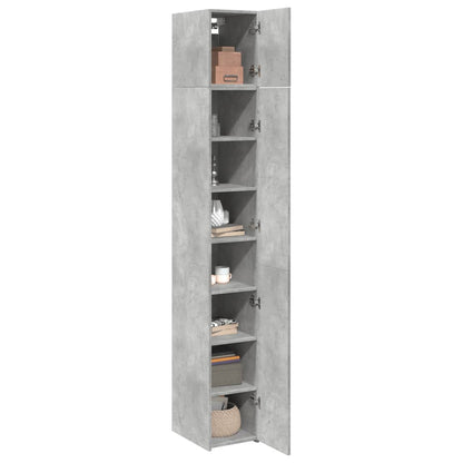 Mobile Sottile Grigio Cemento 30x42,5x225 cm in Truciolato - homemem39