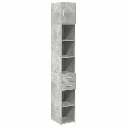 Mobile Sottile Grigio Cemento 30x42,5x225 cm in Truciolato | homemem39