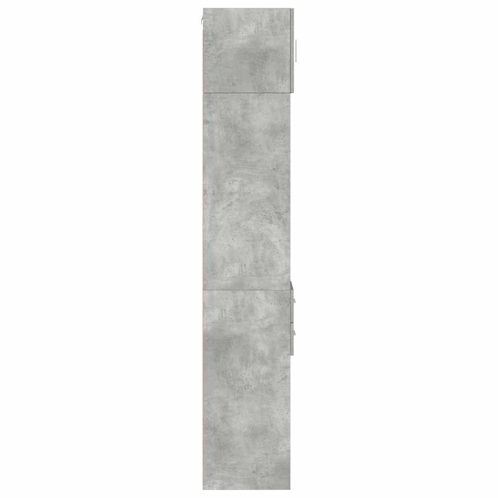 Mobile Sottile Grigio Cemento 30x42,5x225 cm in Truciolato - homemem39