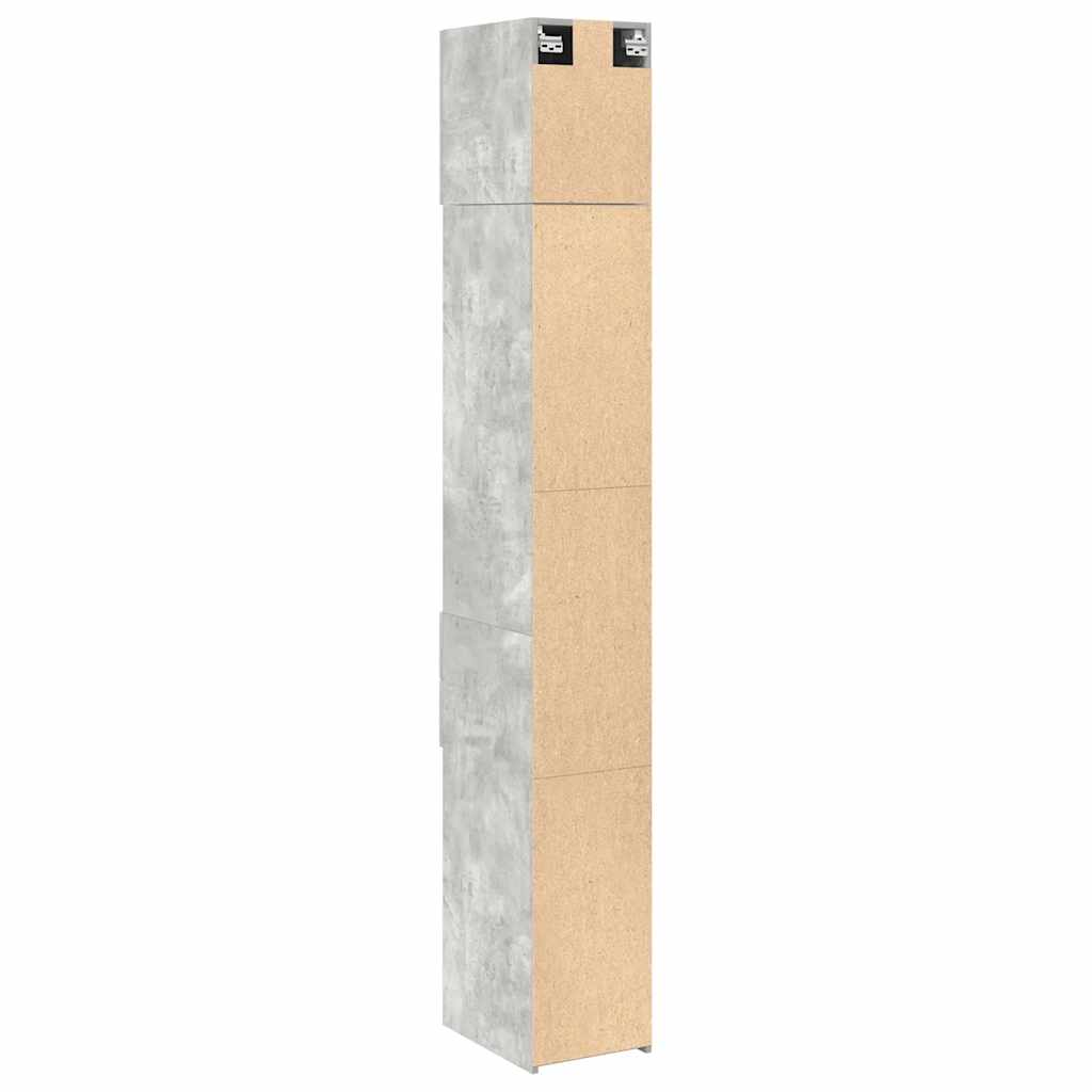 Mobile Sottile Grigio Cemento 30x42,5x225 cm in Truciolato | homemem39