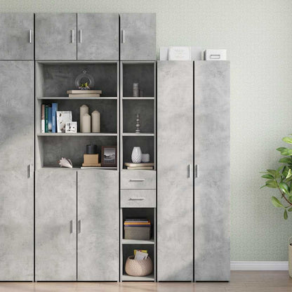 Mobile Sottile Grigio Cemento 30x42,5x225 cm in Truciolato | homemem39