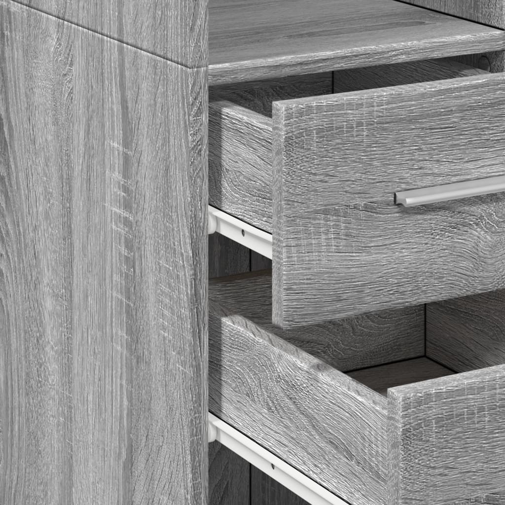Mobile Sottile Grigio Sonoma 30x42,5x225 cm in Truciolato | homemem39