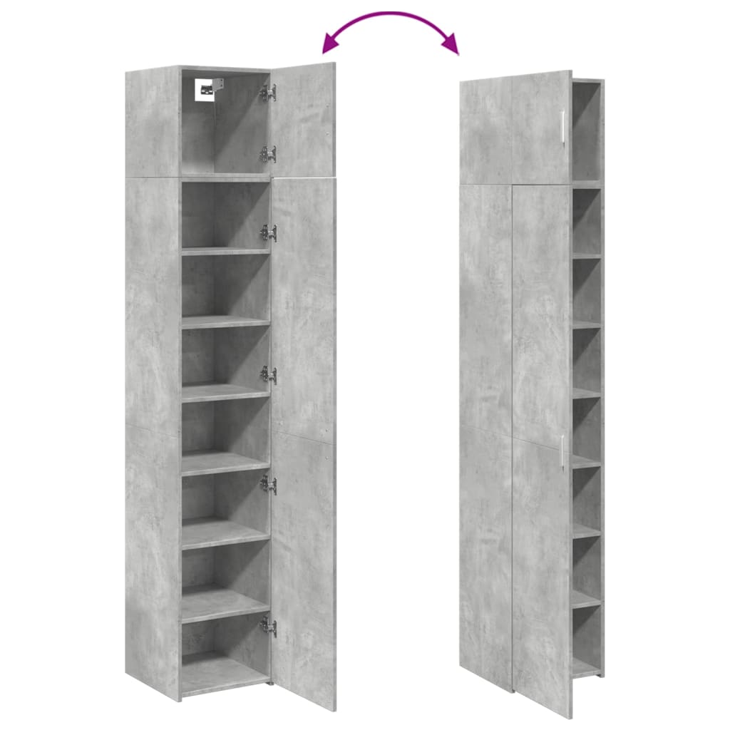Mobile Sottile Grigio Cemento 40x42,5x225 cm in Truciolato | homemem39